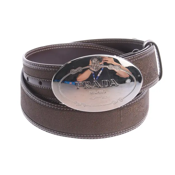 Gürtel in Braun, Leder, Prada