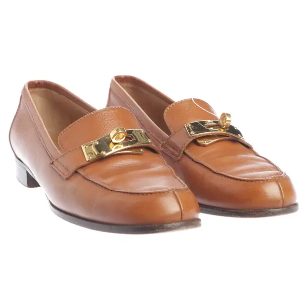 Loafers in Braun, , Hermès