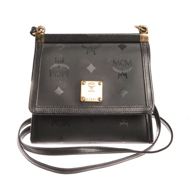 Evening Bag in Black, Polyvinyl, MCM