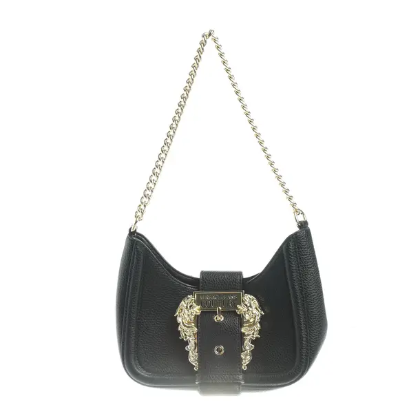 Schultertasche in Schwarz, Leder, Versace Jeans Couture