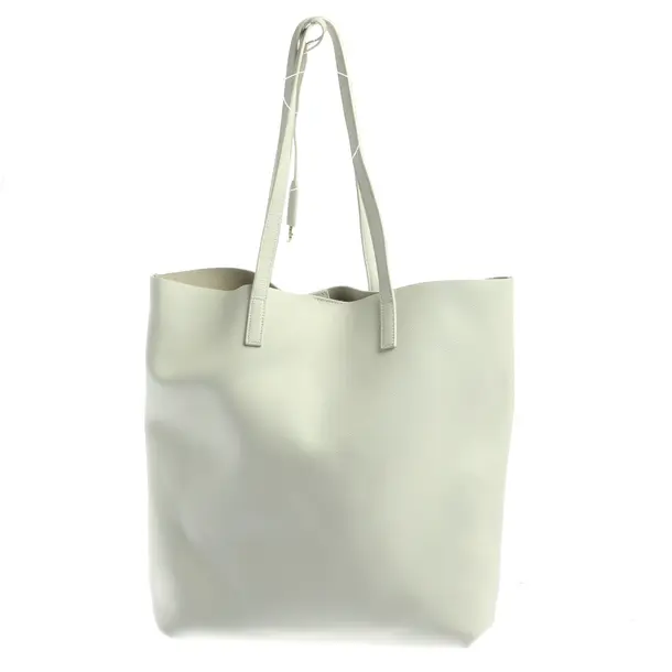 Shopper Bag in Gray, Leather, Saint Laurent