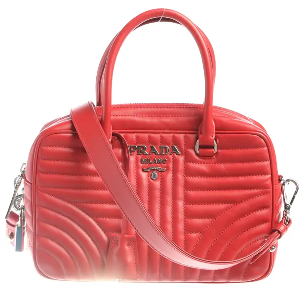 Handtasche in Rot, Leder, Prada
