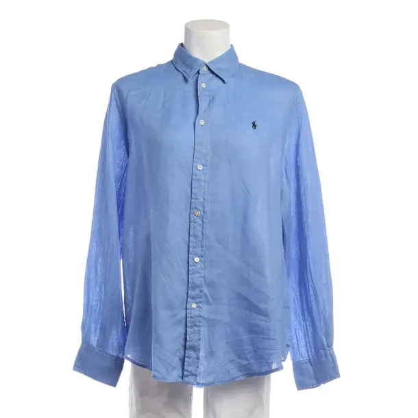 Blouse in Blue, Linen, Polo Ralph Lauren