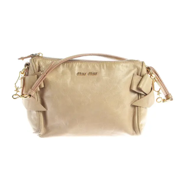Handbag in White, Leather, Miu Miu