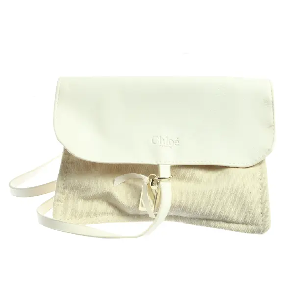 Kosmetiktasche in Weiß, Leder, Chloé