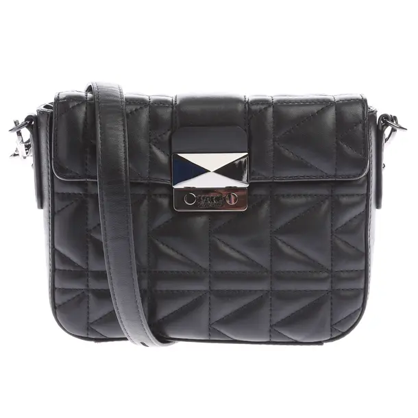 Shoulder Bag in Black, Leather, Karl Lagerfeld