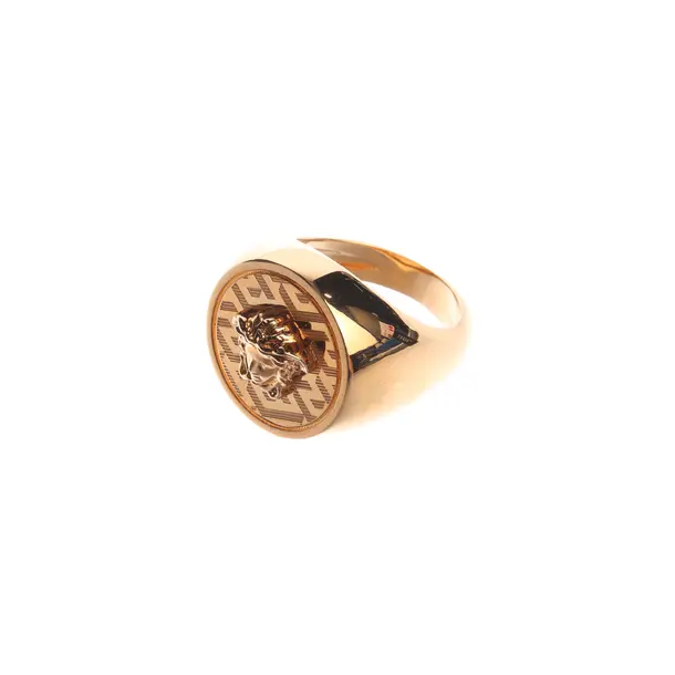 Ring in Metallic, Metal, Versace