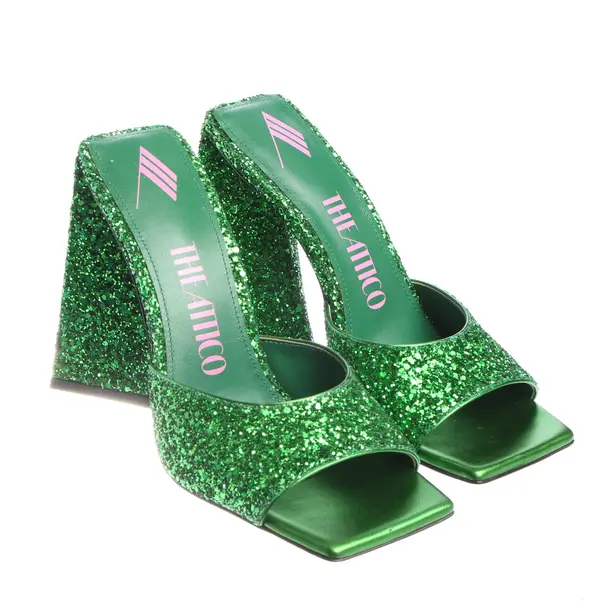 Heeled Sandals in Green, , The Attico