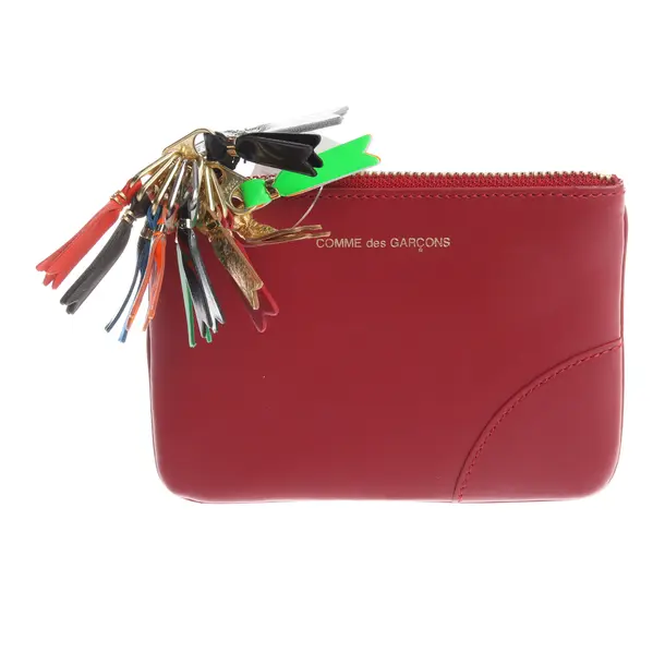 Geldbörse in Rot, Leder, Comme des Garcons