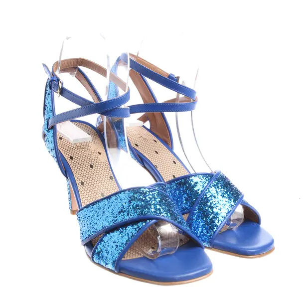 Heeled Sandals in Blue, , Red Valentino
