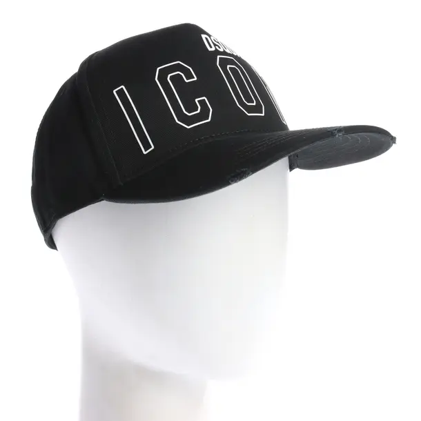 Cap in Schwarz, Baumwolle, Dsquared
