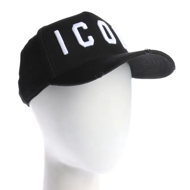 Cap in Schwarz, Baumwolle, Dsquared