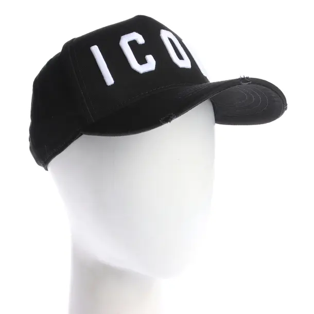 Cap in Schwarz, Baumwolle, Dsquared