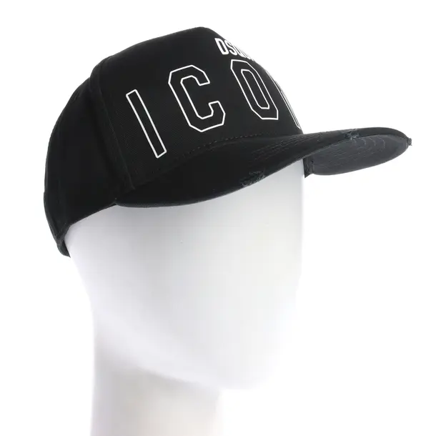 Cap in Schwarz, Baumwolle, Dsquared