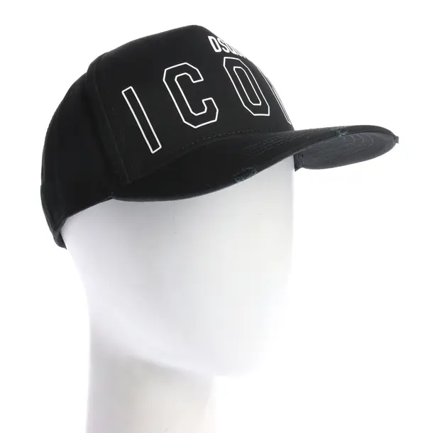 Cap in Schwarz, Baumwolle, Dsquared