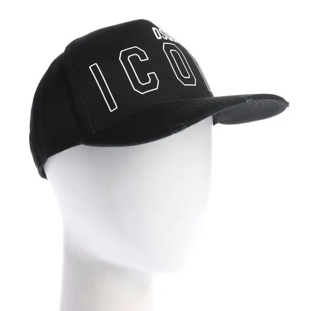 Cap in Schwarz, Baumwolle, Dsquared