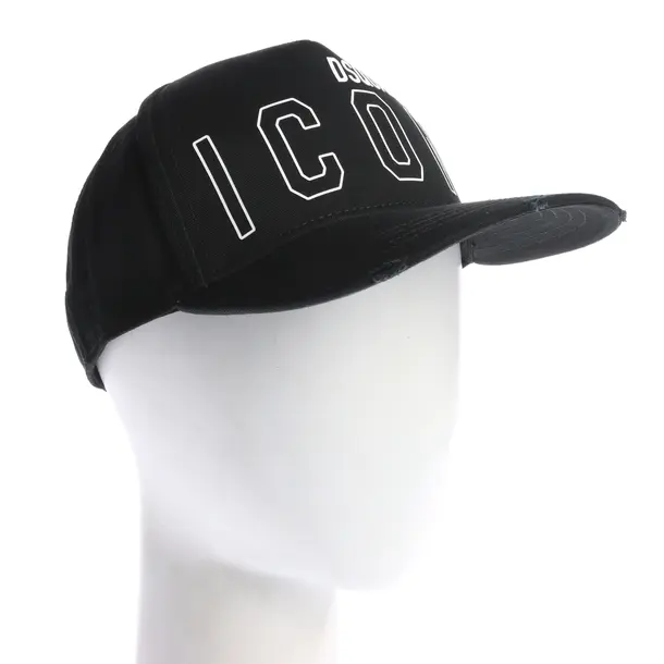 Cap in Schwarz, Baumwolle, Dsquared