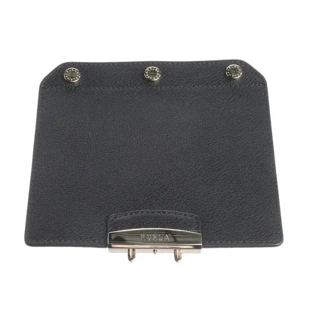 Überschlagklappe, in Schwarz, Leder, Furla