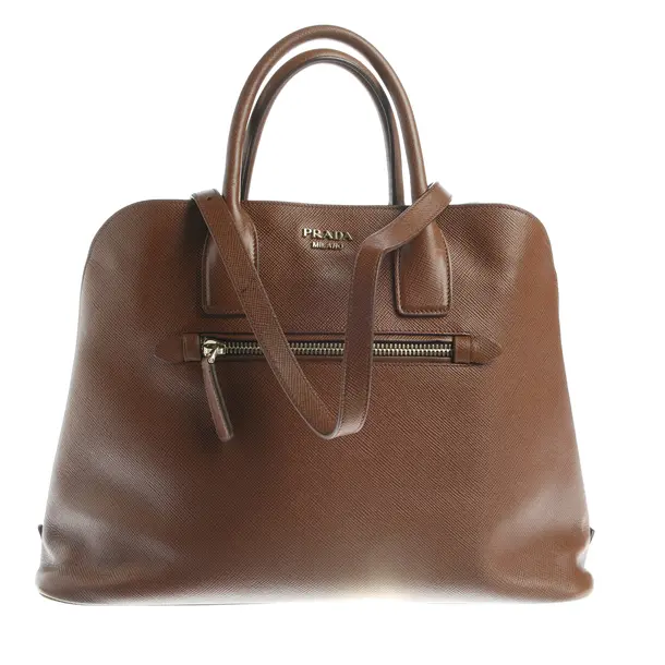 Handbag in Brown, Leather, Prada