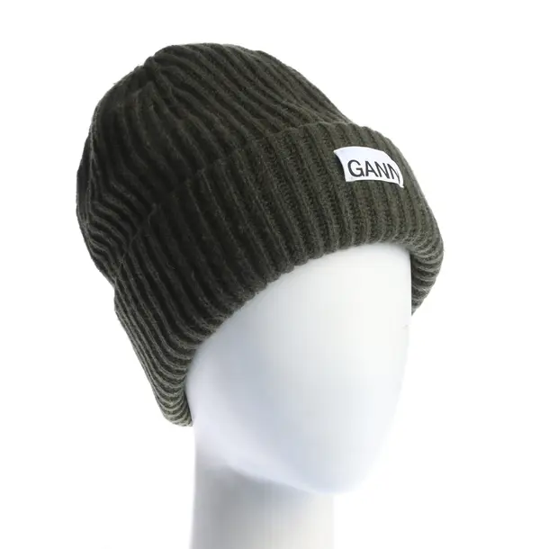 Cappello, in Verde, Lana, Ganni