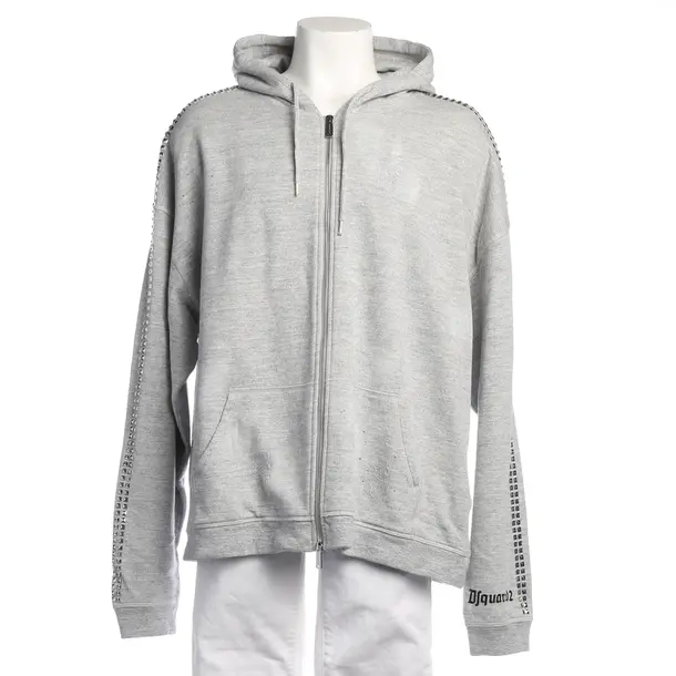 Sweatjacke in Grau, Baumwolle, Dsquared