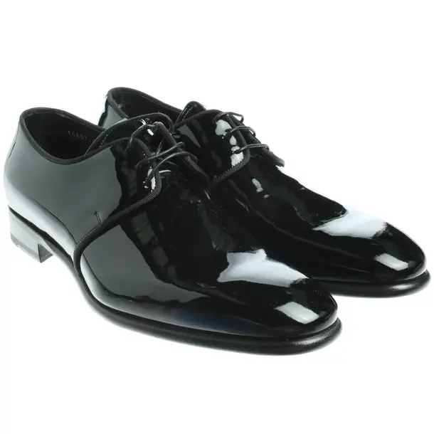 Lace Up Shoes in Black, , Santoni