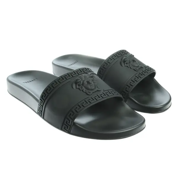 Slides in Black, , Versace