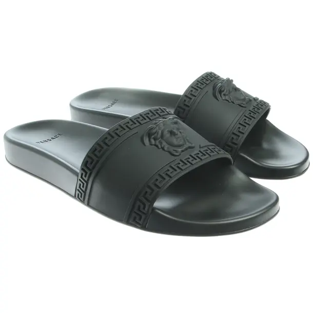 Slides in Black, , Versace