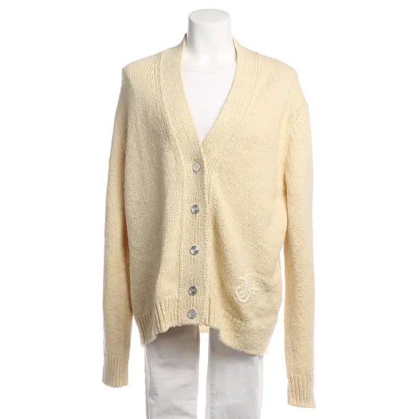Strickjacke in Weiß, Baumwolle, Jil Sander