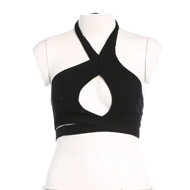 Top in Schwarz, Viskose, MSGM