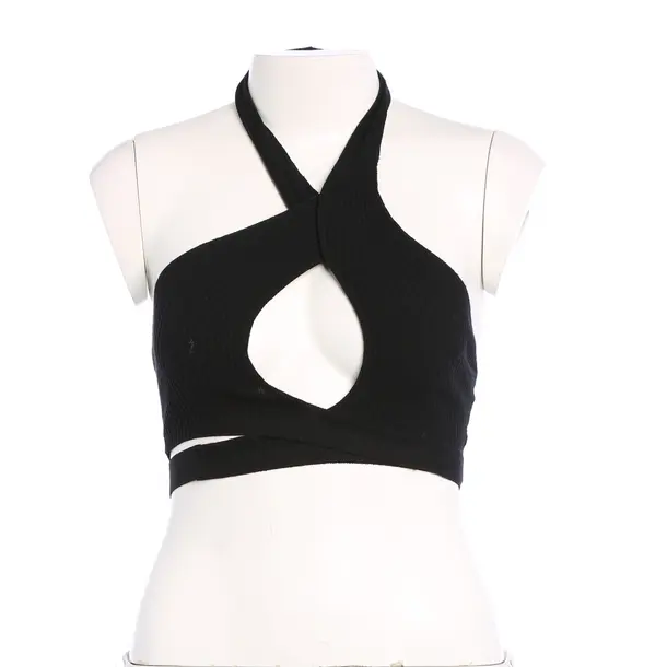 Top, in Black, Viscose, MSGM