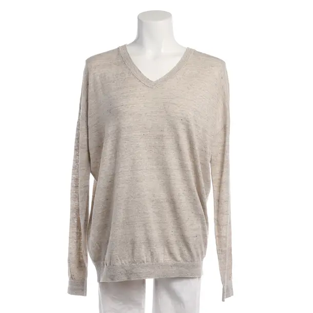 Jumper in White, Linen, Brunello Cucinelli