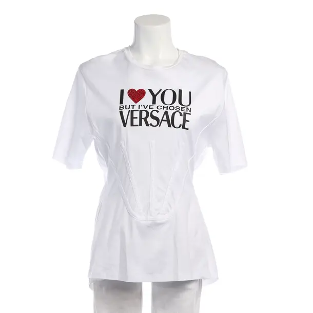 Shirt in Weiß, Baumwolle, Versace