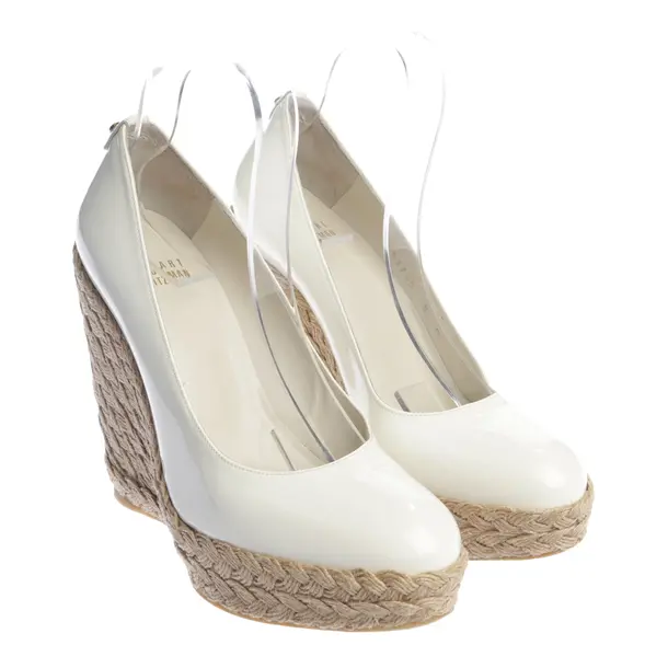 Wedges in White, , Stuart Weitzman