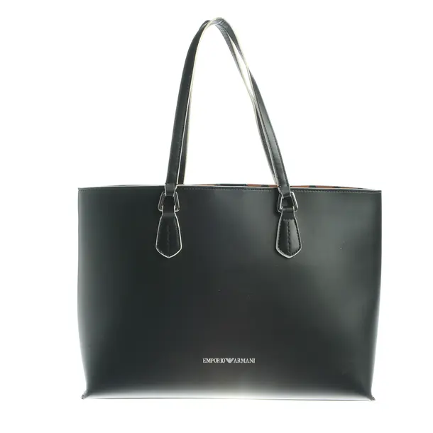 Shopper Bag in Black, Polyurethane, Emporio Armani