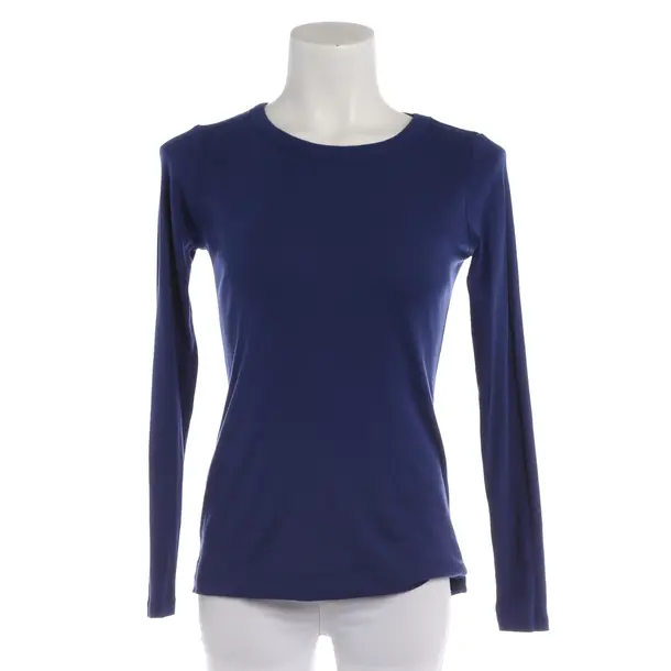 Long Sleeve Shirt in Blue, Cotton, Closed