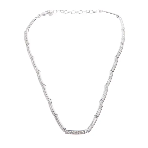 Necklace in Metallic, Metal (metallic, metallized), Swarovski