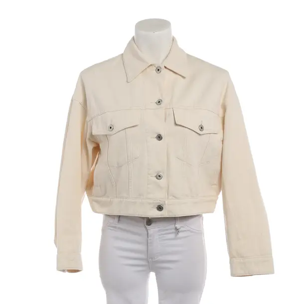 Denim Jacket in White, Cotton, Max Mara