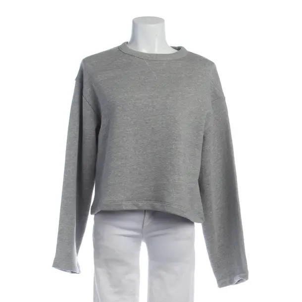 Sweatshirt in Grau, Baumwolle, Closed