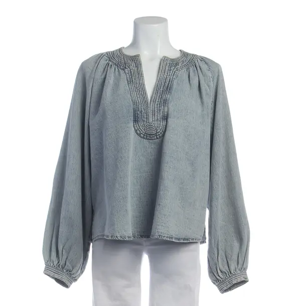 Bluse in Blau, Baumwolle, Closed