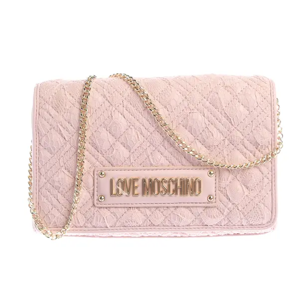 Cross Body Bag in Pink, Leather, Love Moschino