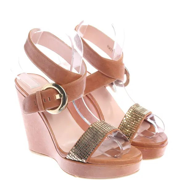 Wedges in Braun, , Stuart Weitzman