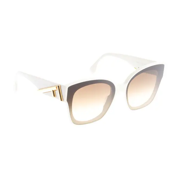 Sonnenbrille, in Beige, Kunststoff, Fendi