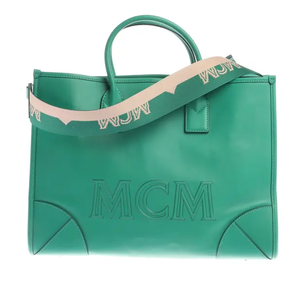 Handtasche in Grün, Leder, MCM