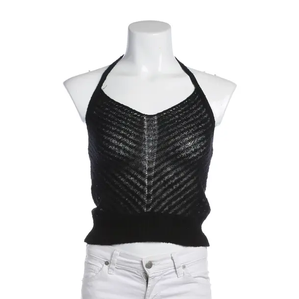 Top in Schwarz, Baumwolle, Dries van Noten