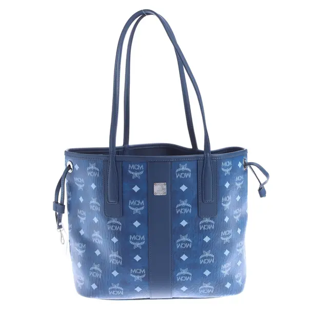 Schultertasche, in Blau, Leder, MCM