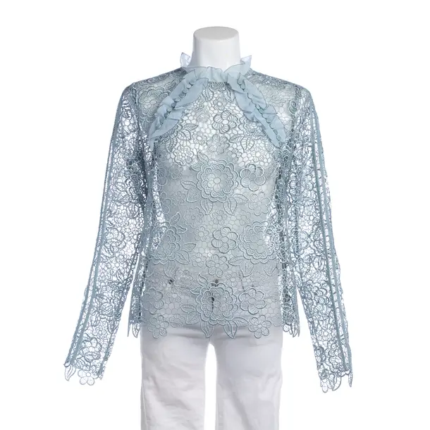 Bluse in Blau, Polyester, self-portrait