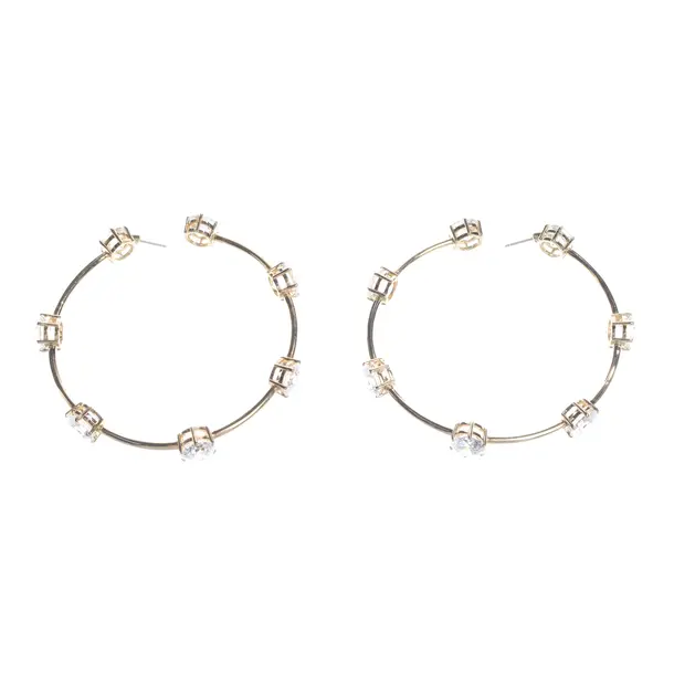 Ohrringe in Metallic, Metall (metallisch, metallisiert), Swarovski
