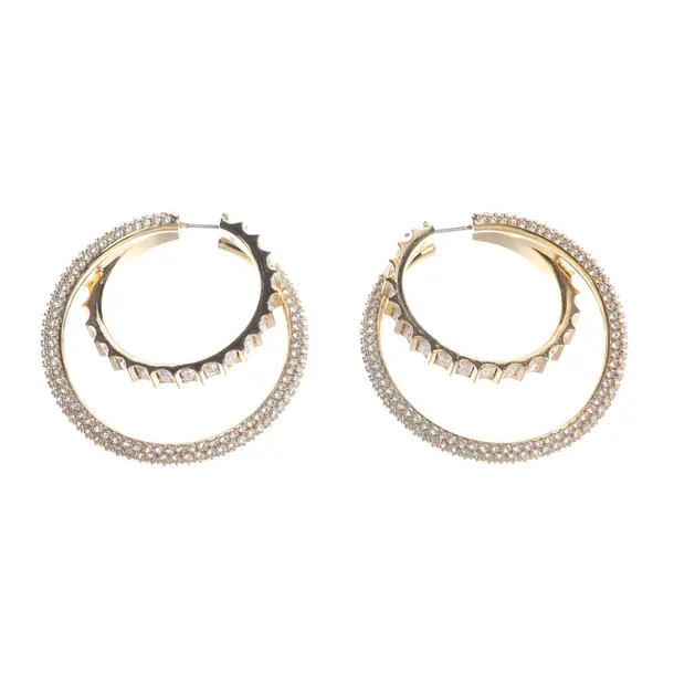 Earrings in Metallic, Metal (metallic, metallized), Swarovski
