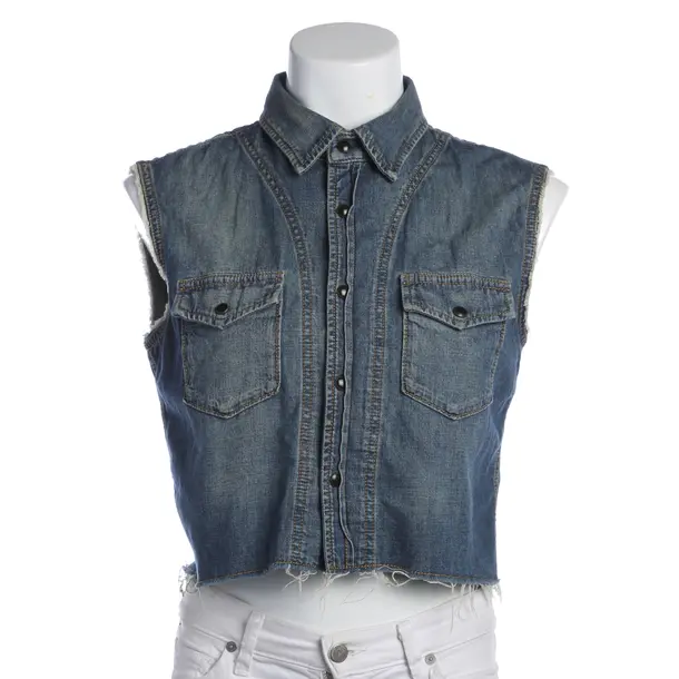 Vest in Blue, Cotton, Saint Laurent